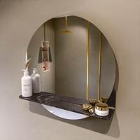 MONDIAZ SPOT spiegel rond 60cm met Spiegelplanchet kleur Lava. - thumbnail