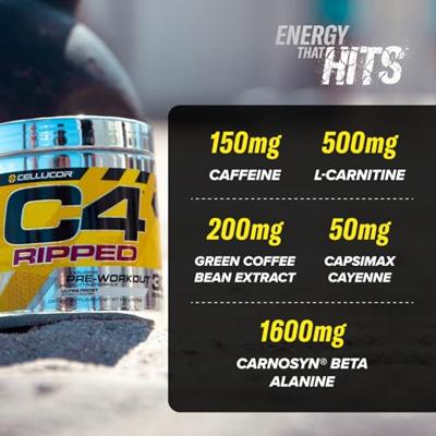 C4 Ripped 30servings Raspberry Lemonade - thumbnail