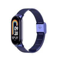 By Qubix - Milanese bandje - Blauw - Compatible met Xiaomi Smart Band 8 & 9 - Compatible Xiaomi bandje - thumbnail