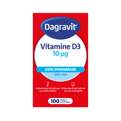 Dagravit Vitamine D 10 mcg Parels