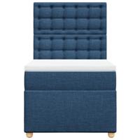 Boxspring met matras stof blauw 80x200 cm - thumbnail