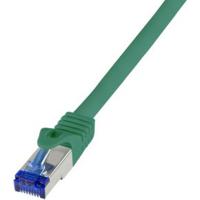 LogiLink C6A065S RJ45 CAT 6A S/FTP 3.00 m Groen 1 stuk(s) - thumbnail