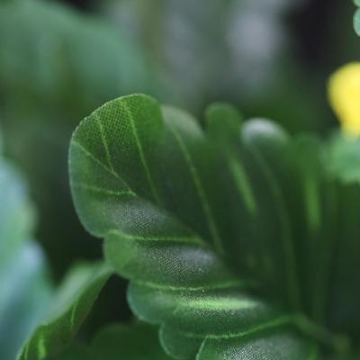 Viool kunstplant 25 cm geel