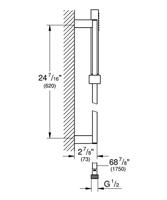GROHE Euphoria Cube Glijstangset - 60cm - staafhanddouche - 1 straalsoort - metalen doucheslang - chroom 27891000 - thumbnail