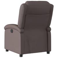 Fauteuil verstelbaar echt leer donkerbruin - thumbnail