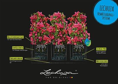 Bloempot - LEC - Trio Cottage 30 - graniet - geïntegreerd irrigatiesysteem - weerbestendig