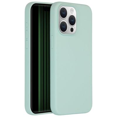 Accezz Liquid Silicone Backcover met MagSafe iPhone 15 Pro Max Telefoonhoesje Blauw