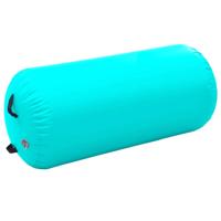 VidaXL Gymnastiekrol met pomp opblaasbaar 120x90 cm pvc groen - thumbnail