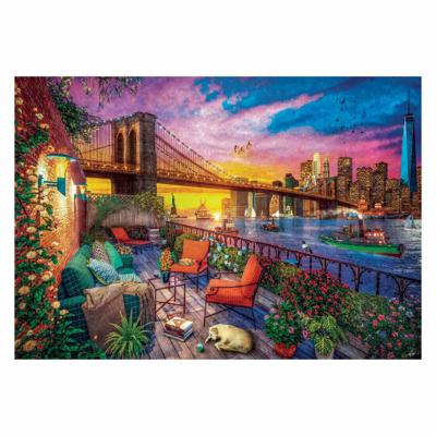 Clementoni puzzel manhattan balcony sunset, 3000st.