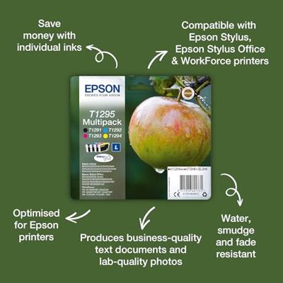 Epson inktcartridge T1291, 380 pagina's, OEM C13T12914012, zwart
