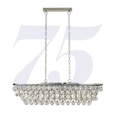 Searchlight Kristallen hanglampMichelle 131cm metaalgrijs - 9635-5CC