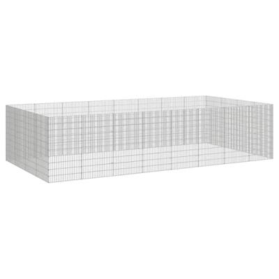 Dierenverblijf 24 panelen 54x100 cm gegalvaniseerd ijzer