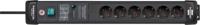 Brennenstuhl 1951160401 Stekkerdoos 6 Sockets | Premium Line | Aan/uit Schakelaar | Overspanningsbeveiliging | Zwart | 3 meter - thumbnail
