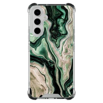 Samsung Galaxy A54 shockproof hoesje - Green waves