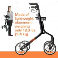 Rollator Let&apos;s Move (5,4 kg) | TrustCare | Lichtgewicht rollator | Zonder remkabels | Kleur: Zwart | TCLMO201 - thumbnail