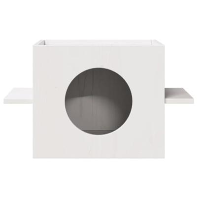 VidaXL Kattenhuis 51x35x30 cm massief grenenhout wit VidaXL Kattenhuis 51x35x30 cm massief grenenhout wit