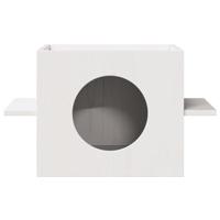 VidaXL Kattenhuis 51x35x30 cm massief grenenhout wit - thumbnail