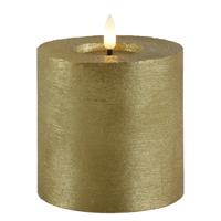 Led kaars lyon D10 H 10 cm goud - thumbnail