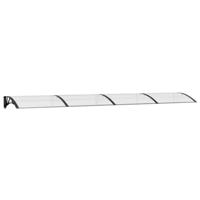 VidaXL Deurluifel 400x75 cm polycarbonaat zwart en transparant - thumbnail