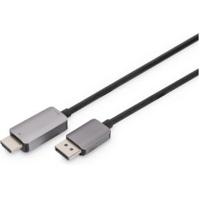 Digitus DB-340305-010-S DisplayPort-kabel DisplayPort Adapterkabel DisplayPort-stekker, HDMI-A-stekker 1 m Zwart 8K UHD, Afgeschermd (drievoudig), Flexibel, - thumbnail