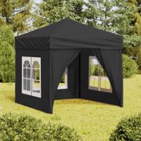 VidaXL Partytent inklapbaar met zijwanden 2x2 m antracietkleurig - thumbnail