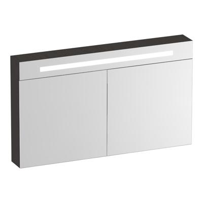 Brauer Promise Deluxe Spiegelkast - 120 cm - met Verlichting - 2 Dubbelzijdige Spiegeldeuren - Timber Anthracite
