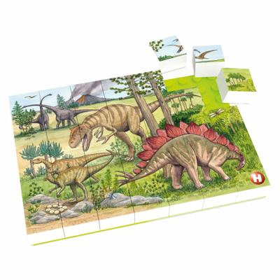 Hubelino blokpuzzel dinosaurus wereld - 35st. Hubelino blokpuzzel dinosaurus wereld - 35st.