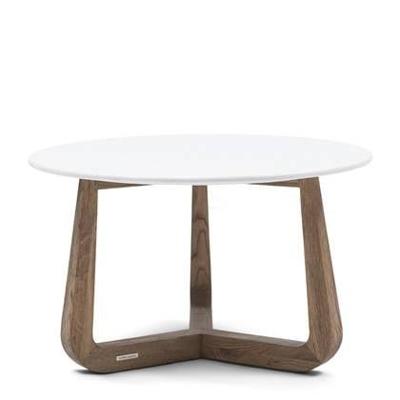 Rivièra Maison Ronde Salontafel 'Casone' Marmer en eikenhout, 70cm