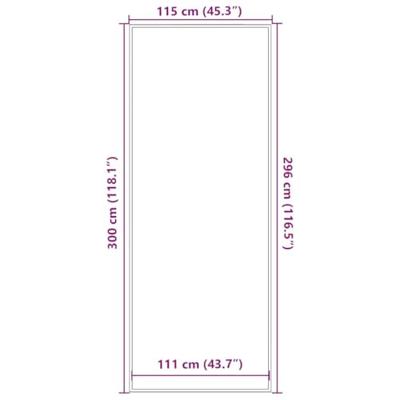 Deurmat 115x300 cm gestreept zwart en grijs Deurmat 115x300 cm gestreept zwart en grijs