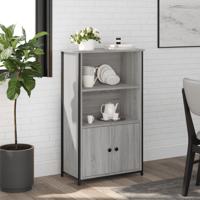 Hoge kast 62x32x103,5 cm bewerkt hout grijs sonoma eikenkleurig - thumbnail
