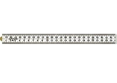 Schuil duimstok - wit - kunststof - 1 meter - 4-delig