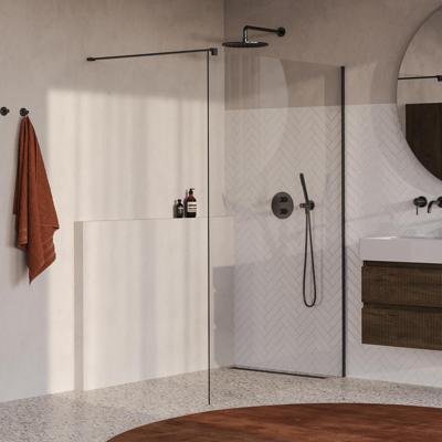 BRAUER Oblivion inloopdouche helder glas 130x200 incl. glascoating PVD gunmetal geborsteld BRAUER Oblivion inloopdouche helder glas 130x200 incl. glascoating PVD gunmetal geborsteld