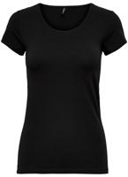 Only 15205059 Onllive Love Life S/s O-neck Top T-shirt Korte Mouw Black 15205059 - thumbnail