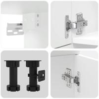 7-delige Keukenkastenset Kalmar bewerkt hout wit - thumbnail