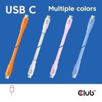 Club3D USB4 Gen 3x2 20Gbps 240W USB Type-C 2m Oranje - thumbnail