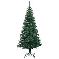 Kunstkerstboom met iriserende uiteinden 210 cm PVC groen - thumbnail