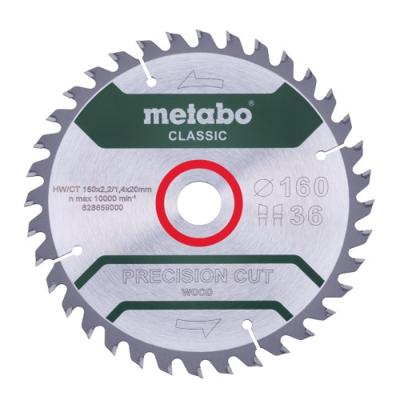 Metabo Accessoires Cirkelzaagblad | Precision Wood Classic | 160x20mm | Z36 WZ 10°/B - 628659000