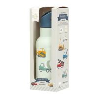 Roestvrijstalen fles voor jongens VOERTUIGEN A Little Lovely Company, 350 ml bleekblauw - thumbnail