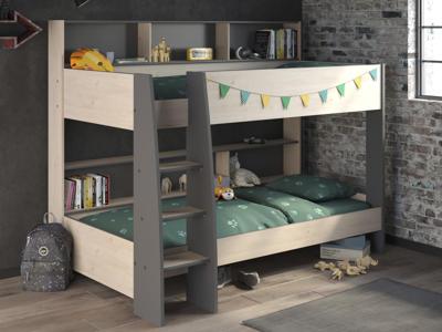 Stapelbed STATION 90x200 cm jackson eik/schaduwdgrijs