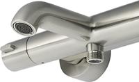 Ben Lavion thermostatische badkraan geborsteld nikkel - thumbnail