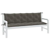 VidaXL Tuinbankkussens 2 st 180x50x7 cm stof gemêleerd donkergrijs - thumbnail
