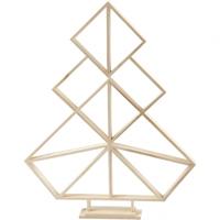 Creativ Company Geometrische kerstboom van hout, h: 60 cm, b: 47 cm, 1 stuk - thumbnail