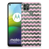 Motorola Moto G9 Power | TPU bumper | Waves Roze - thumbnail