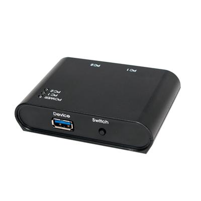 LogiLink UA0216 2 poorten USB 3.2 Gen 1-schakelaar (USB 3.0) Zwart