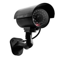 Waterdichte dummy CCTV-camera met knipperende LED voor realistisch zoeken naar beveiligings alarm (zwart) - thumbnail