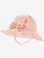 Hoedje met print voor babymeisjes lichtroze met print - thumbnail