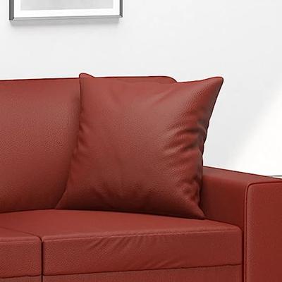 VidaXL Sierkussens 2 st 40x40 cm kunstleer wijnrood VidaXL Sierkussens 2 st 40x40 cm kunstleer wijnrood