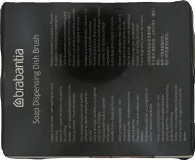 Brabantia afwasborstel met zeepreservoir dark grey