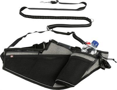 TRIXIE JOGGINGRIEM MET LIJN GRIJS / ZWART 115-150X2 CM / 70-130X23 CM TRIXIE JOGGINGRIEM MET LIJN GRIJS / ZWART 115-150X2 CM / 70-130X23 CM