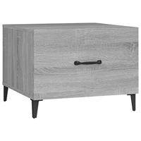Salontafels 2 st met metalen poten 50x50x40 cm grijs sonoma - thumbnail